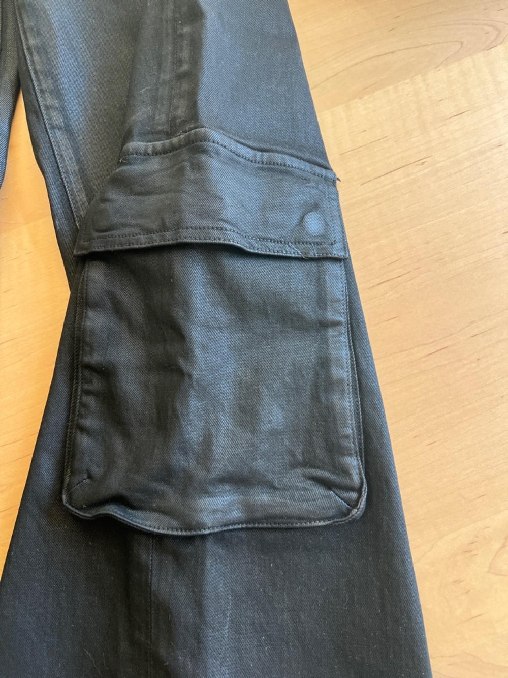 Dl1961 Hepburn Wide Leg High Rise Vintage Jean Black Coated - Picture 7 of 15